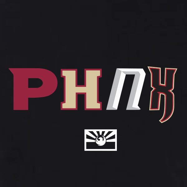 PHNX Letters Black Tee